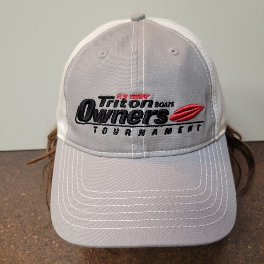 Triton Boats Owners Tournament Gray Hat Cap Strap Back Mens